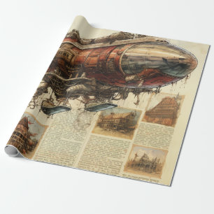 Vintage Steampunk Zeppelin (11) Tissue Paper
