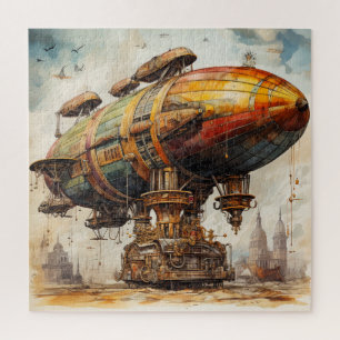 Vintage Steampunk Zeppelin (1) Jigsaw Puzzle