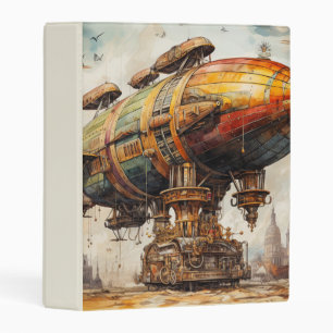 Vintage Steampunk Zeppelin (1) Mini Binder