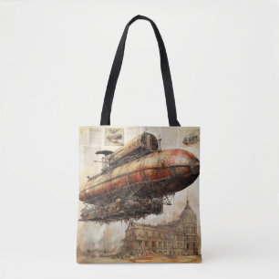 Vintage Steampunk Zeppelin (3) Tote Bag