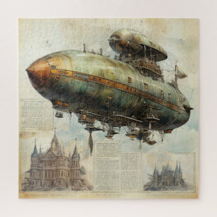 Vintage Steampunk Zeppelin (7) Jigsaw Puzzle