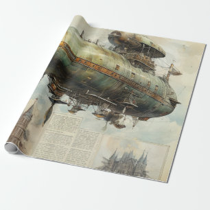Vintage Steampunk Zeppelin (7) Tissue Paper
