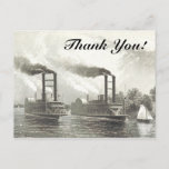 [ Thumbnail: Vintage Steamships + "Thank You!" Postcard ]