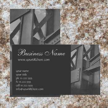 Vintage Steel Construction Skyscraper Architecture Business Card by YesterdayCafe at Zazzle