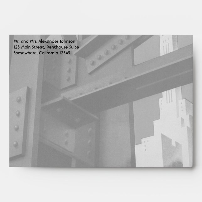 Vintage Steel Construction Skyscraper Architecture Envelope (Front)
