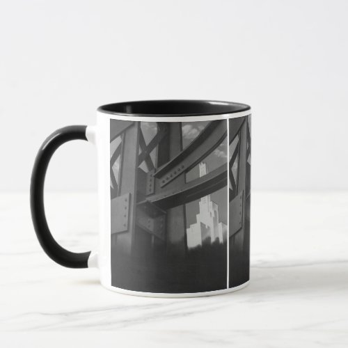 Vintage Steel Construction Skyscraper Architecture Mug