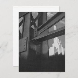 Vintage Steel Construction Skyscraper Invitation