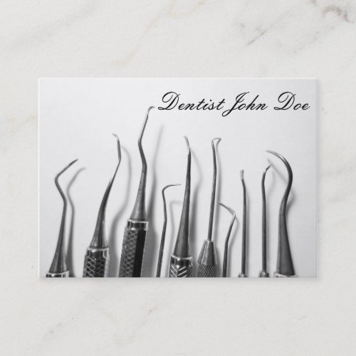 Vintage Steel Dental Instrument Tools Business Card