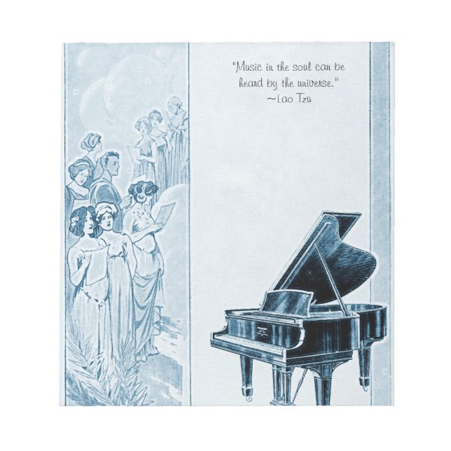 Vintage Steinway Piano Angels Ad Notepad (Front)