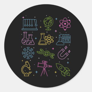 Vintage Stem Science Technology Engineering Math T Classic Round Sticker