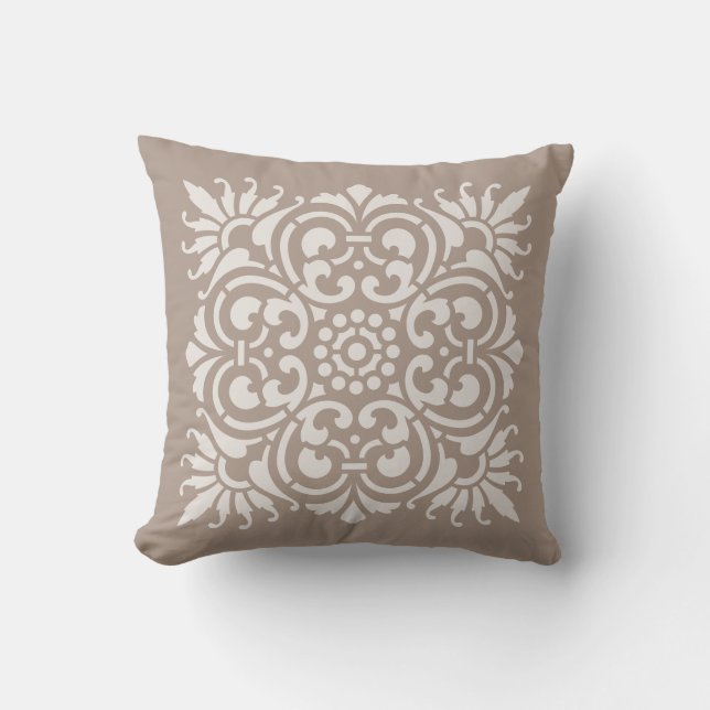 Vintage Stencil Medallion Pillow (Front)
