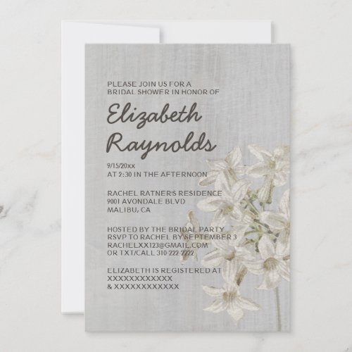 Vintage Stephanotis Bridal Shower Invitations