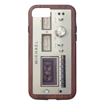 Vintage Stereo Cassette Tape Deck Player Iphone 8/7 Case by CityHunter at Zazzle