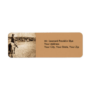 Vintage Stereoview Card - Home on the Range Label