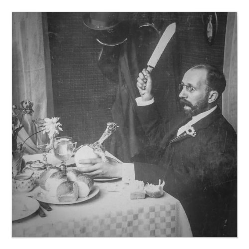 Vintage Stereoview Horror at the Breakfast Table Photo Print