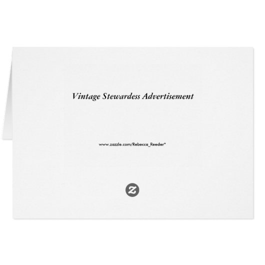 Vintage Stewardess Advertisement (Back Horizontal)