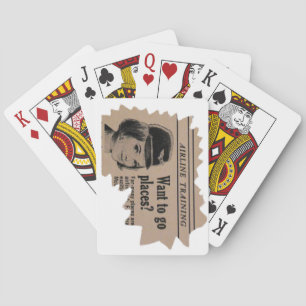 Vintage Stewardess Flight Attendant Poker Cards