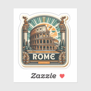 VINTAGE sticker rome italy