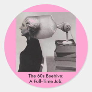Vintage Sticker ~ Sixties Beehive Hairdo