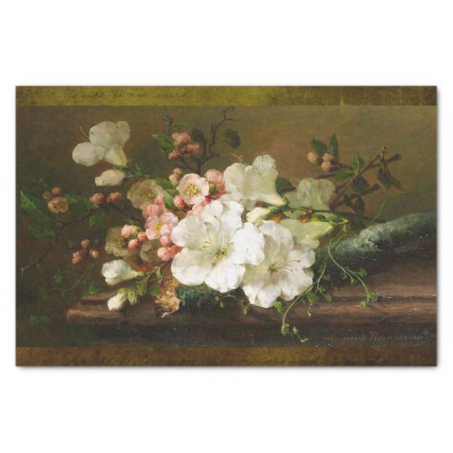 Vintage Still Life Art Floral Blossoms Decoupage Tissue Paper