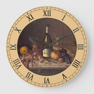Vintage Still Life Painting Round Clock