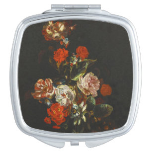 Vintage Still Life with Flowers Compact Mirror
