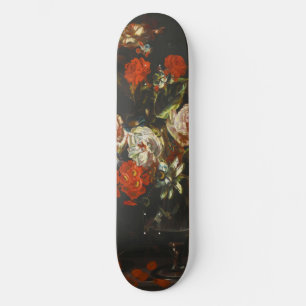Vintage Still Life with Flowers Skateboard