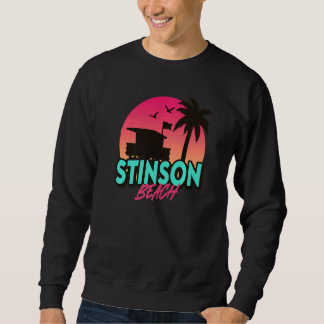 Vintage Stinson Beach California Palm Trees Ca Ret Sweatshirt