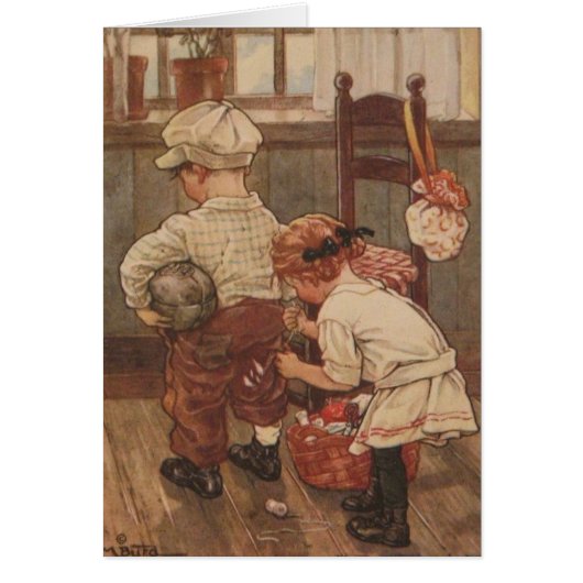 Vintage - Stitching His Britches, Cards (Front)