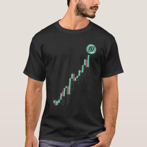Vintage Stock Chart Helium HNT Coin To The Moon Cr T_Shirt
