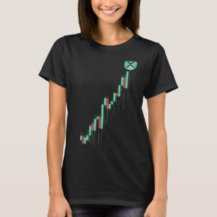 Vintage Stock Chart Ripple Xrp Coin To The Moon Cr T-Shirt