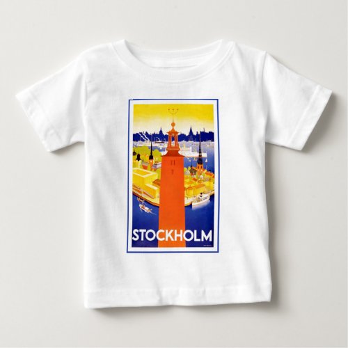 Vintage Stockholm Sweden Baby T_Shirt