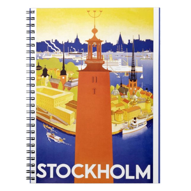Vintage Stockholm Sweden Notebook (Front)