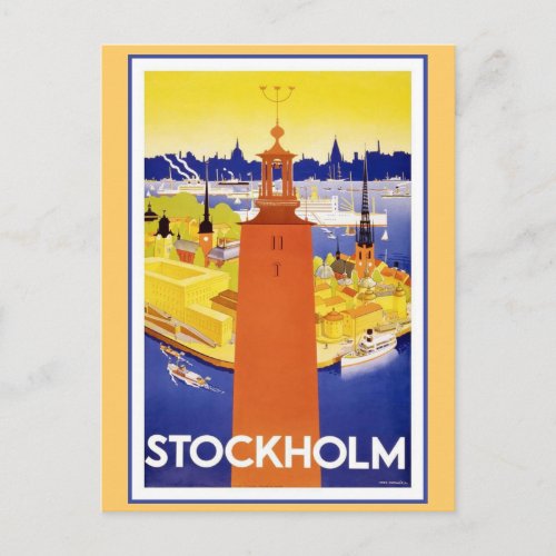 Vintage Stockholm Sweden Postcard