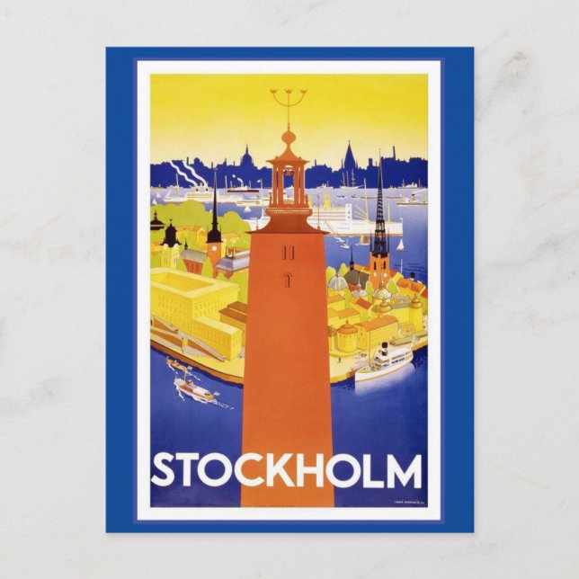 Vintage Stockholm Sweden Postcard (Front)