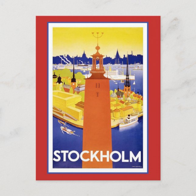 Vintage Stockholm Sweden Postcard (Front)