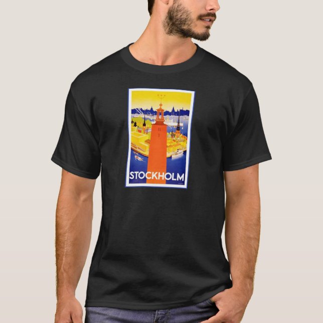 Vintage Stockholm Sweden T-Shirt (Front)