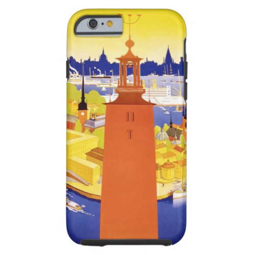 Vintage Stockholm Sweden Travel Tough iPhone 6 Case