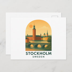 Vintage Stockholm Sweden Travel – Scandinavian Postcard