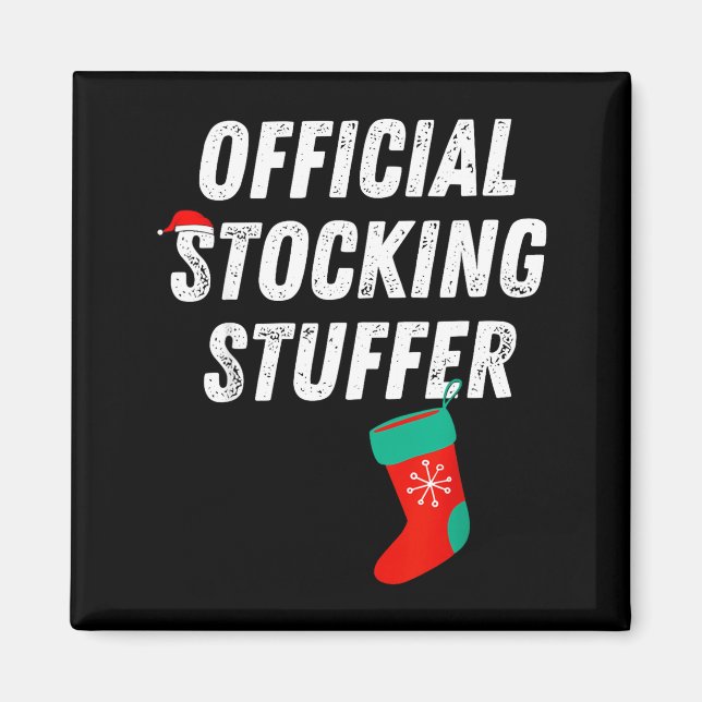 Vintage Stocking Stuffer Stocking Matching Couple  Magnet (Front)
