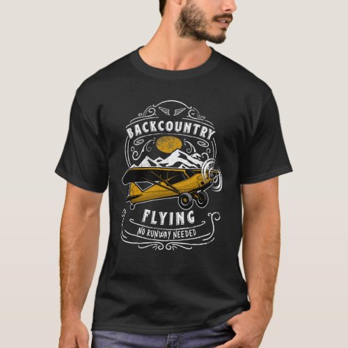 Vintage STOL Bush Plane Backcountry Flying T_Shirt