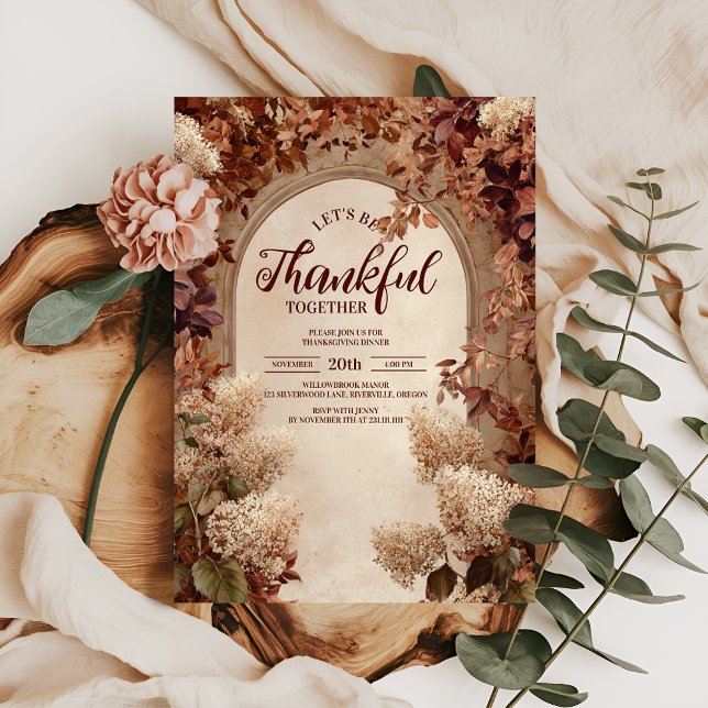 Vintage Stone Gateway Thanksgiving Dinner Invitation (Creator Uploaded)