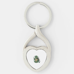 Vintage Stoner Turtle Vector Shirt Design_1 Keychain