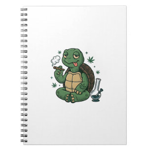 Vintage Stoner Turtle Vector Shirt Design_1 Notebook