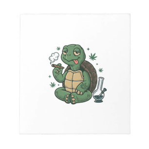 Vintage Stoner Turtle Vector Shirt Design_1 Notepad