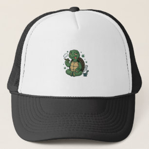 Vintage Stoner Turtle Vector Shirt Design_1 Trucker Hat