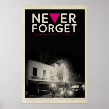 Vintage Stonewall Inn Never Forget Poster by Vintage_Pride at Zazzle