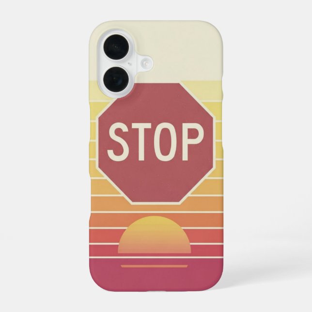 Vintage Stop Sign iPhone Case (Back)