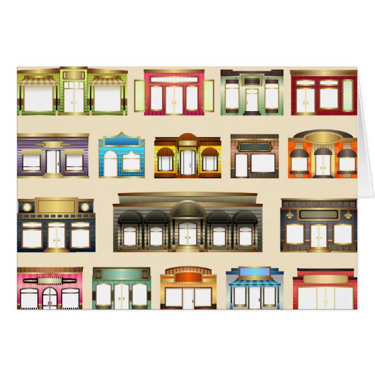 vintage stores greeting card (Front Horizontal)