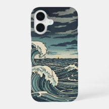 Vintage Stormy Waves